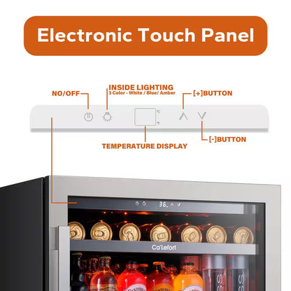 48 In. Triple Zone 46-Wine Bottles and 220-Cans Beverage and Wine Cooler Side-By-Side Refrigerator Frost Free in Black
